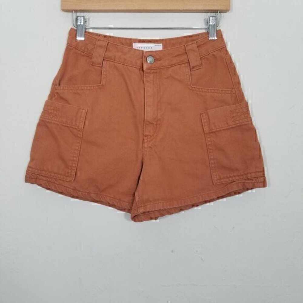 Topshop High Rise Cargo Shorts Size 2